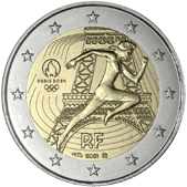 2 Euro Commemorativo Francia 2021 - Olimpiadi Parigi 2024