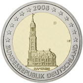 2 Euro Commemorativo Germania 2008 dritto