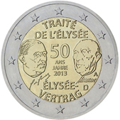 2 Euro Commemorative coin Germany 2013 - Anniversary of the signing of the Élysée Treaty