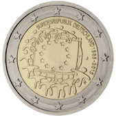 2 Euro Commemorativo Germania 2015 - Bandiera europea