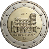 2 Euro Commemorativo Germania 2017 dritto