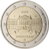 2 Euro Commemorativo Germania 2019 - Anniversario istituzione Bundesrat