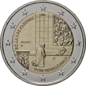 2 Euro Commemorative coin Germany 2020 - 50th Anniversary of the Warsaw Genuflection obverse