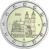 2 Euro Commemorativo Germania 2021 Sassonia dritto
