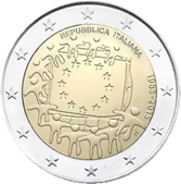 2 Euro Commemorative coin Italy 2015 - Anniversary of the European Union flag