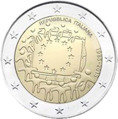 2 Euro Commemorativo Italia 2015 bandiera europea