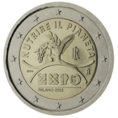 2 Euro Commemorative coin Italy 2015 - Universal Exposition Expo 2015 in Milan