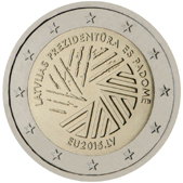 2 Euro Commemorativo Lettonia 2015 - Presidenza Unione Europea