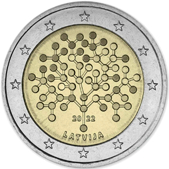 2 Euro Commemorative coin Latvia 2022 - 100th anniversary of the Bank of Latvia