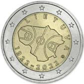 2 Euro commemorative coin Lithuania 2022 - 100 years of basketball