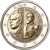2 Euro Commemorative coin Luxembourg 2017 - 200 years since the birth of Grand Duke Guillaume III