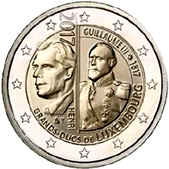 2 Euro Commemorativo Lussemburgo 2017 - Anniversario nascita Granduca Guillaume III