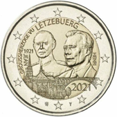 2 Euro Commemorative coin Luxembourg 2021 - 100 years since the birth of Grand Duke Jean