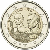 2 Euro Commemorativo Lussemburgo 2021 - Anniversario nascita Granduca Jean