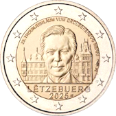 2 Euro Commemorativo Lussemburgo 2025 - Anniversario ascesa al trono del Granduca Henri