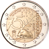2 Euro Commemorativo Lussemburgo 2025 - Anniversario Dichiarazione Schuman