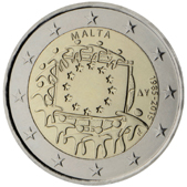 2 Euro Commemorativo Malta 2015 - Anniversario bandiera europea