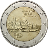 2 Euro Commemorativo Malta 2017 - Ħaġar Qim