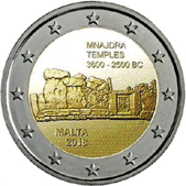 2 Euro Commemorativo Malta 2018 - Mnajdra