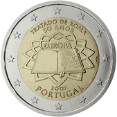 2 Euro Commemorativo Portogallo 2007 - Trattati di Roma