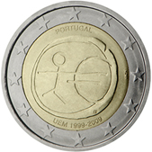 2 Euro Commemorativo Portogallo 2009 -  Unione Economica e Monetaria