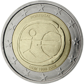 2 Euro Commemorativo Portogallo 2009 - Unione Economica e Monetaria