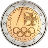 2 Euro Commemorativo Portogallo 2021 - Partecipazione ai Giochi Olimpici Tokyo 2020