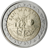 2 Euro Commemorativo San Marino 2005