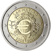 2 Euro Commemorativo San Marino 2012