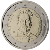 2 Euro Commemorative coin Republic of San Marino 2014 - Giacomo Puccini