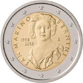 2 Euro Commemorativo San Marino 2018 - Anniversario nascita Bernini