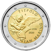 2 Euro Commemorativo San Marino 2020 - Anniversario morte Giambattista Tiepolo