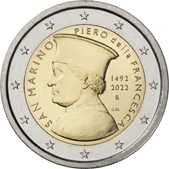 2 Euro Commemorativo San Marino 2022 - Anniversario morte Piero della Francesca 