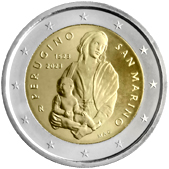 2 Euro Commemorativo San Marino 2023 - Anniversario morte Perugino 