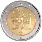 2 Euro Commemorativo San Marino 2024 - Anniversario della dichiarazione dei diritti dei cittadini 