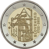 2 Euro Commemorativo Slovacchia 2022 - Anniversario prima macchina a vapore