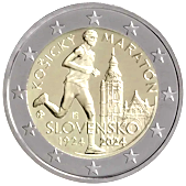 2 Euro Commemorativo Slovacchia 2024 - Anniversario maratona di Košice