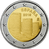 2 Euro Commemorative coin Spain 2019 - Ávila