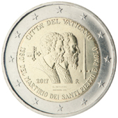 2 Euro Commemorativo Vaticano 2017 - Anniversario martirio Santi Pietro e Paolo