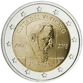 2 Euro Commemorativo Vaticano 2018 - Anniversario morte di Padre Pio