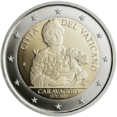 2 Euro Commemorativo Vaticano 2021 - Anniversario nascita Caravaggio