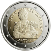 2 Euro Commemorative coin Vatican 2021 - 450 years since the birth of Caravaggio