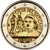 2 Euro Commemorativo Vaticano 2023 - Anniversario morte del Perugino