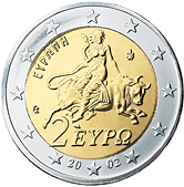 2 Euro Greece obverse