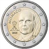 2 Euro Monaco Principe Alberto seconda serie dritto