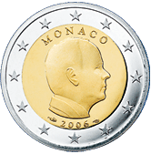 2 Euro Monaco Principe Alberto dritto