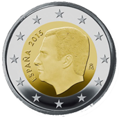 2 Euro Spagna Re Felipe VI