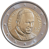 2 Euro Città del Vaticano Francesco dritto