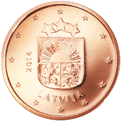 2 eurocent Latvia obverse