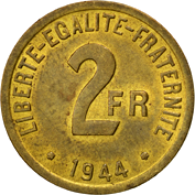 2 Franchi Quarta Repubblica France Libre verso